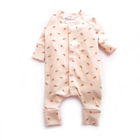 Hot Pink Boxpakje beige bladeren