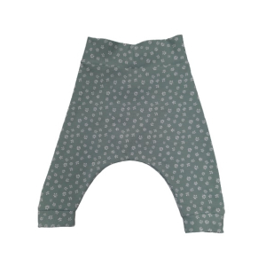 Baggy broekje wit klein bloemmetje