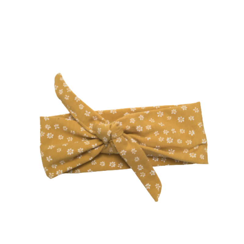 Haarband - okergele bloem