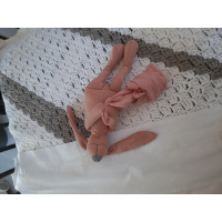 So-little handmade Wit/taupe babydekentje