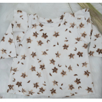 t-shirt met roezel lange mouw