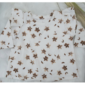 t-shirt met roezel lange mouw