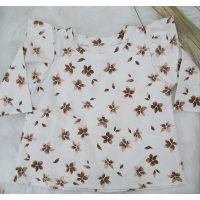 t-shirt met roezel lange mouw