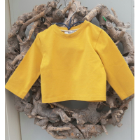 t-shirt oker geel lange mouw