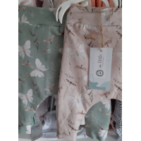 Baggy broekje oud groen met zachte bloemen