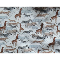 Baggy broekje wit met wilde dieren