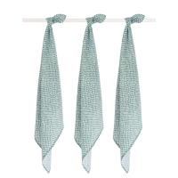 Jollein Monddoekje hydrofiel Snake ash green (3pack) 