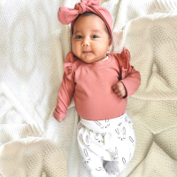 Hot pink Basic flutter topje met  mouwen 