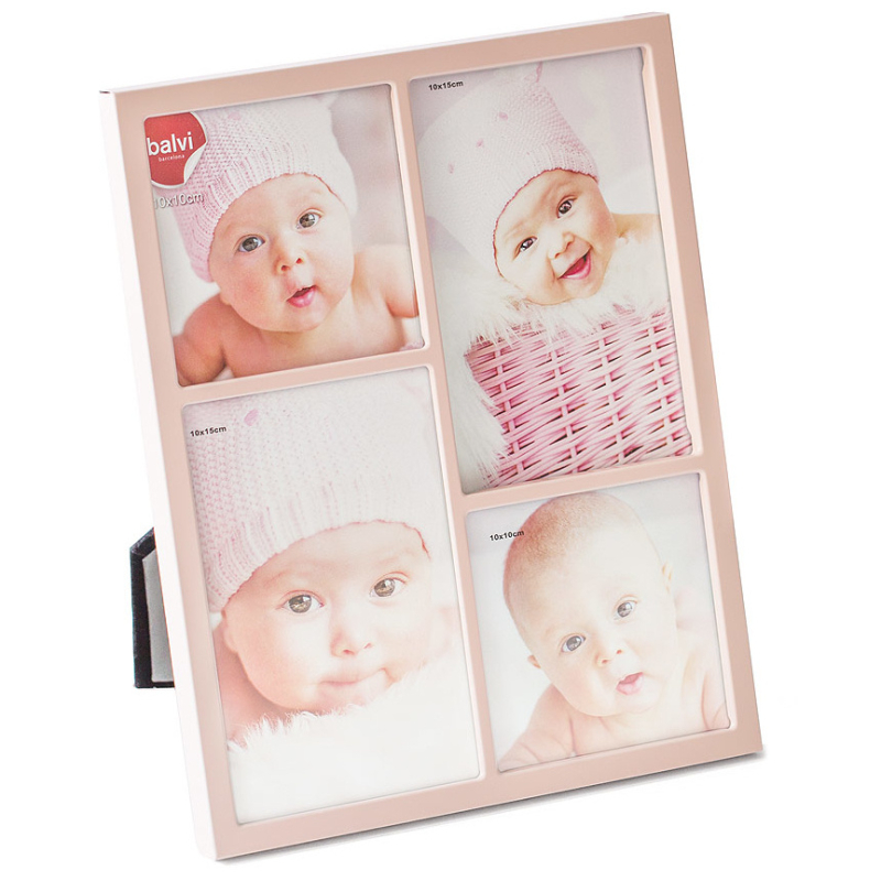 Baby fotolijst petit roze 4 foto's