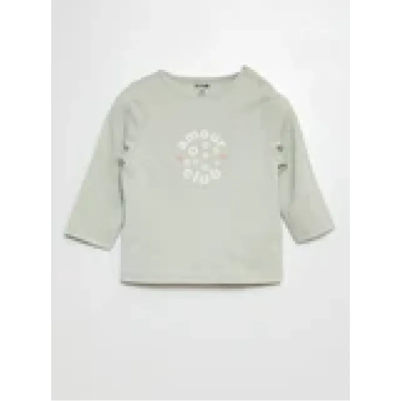 T shirt licht groen met opdruk