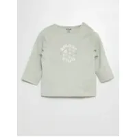 T shirt licht groen met opdruk