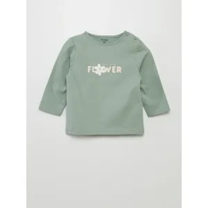 t-shirt met lange mouwen en print - GROEN