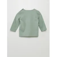 t-shirt met lange mouwen en print - GROEN