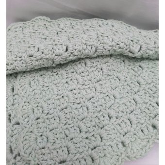 So-little Licht blauw babydekentje handmade