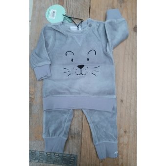 Kledingset Jollein velours grey
