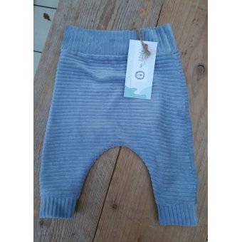 Baggy broekje velvet blauw