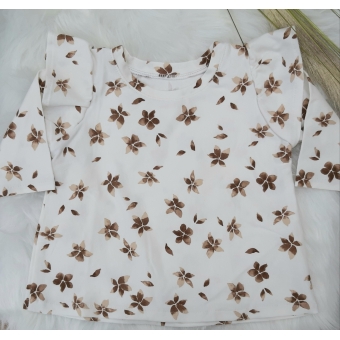 t-shirt met roezel lange mouw