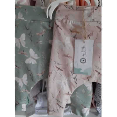 Baggy broekje oud groen met zachte bloemen