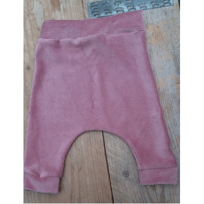 Baggy broekje oud roze rib fluweel