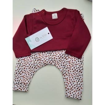 Baggy broekje wit rood zwart