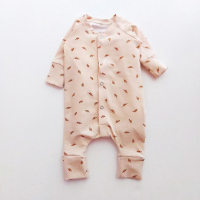 Hot Pink Boxpakje beige bladeren