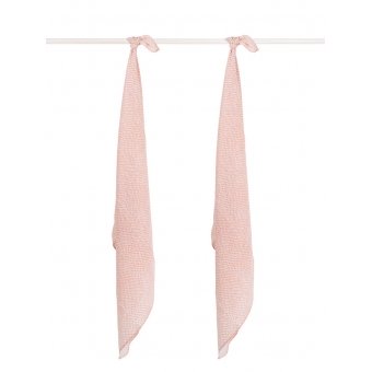 Jollein Hydrofiel multidoek large 115x115cm Snake pale pink (2pack) 