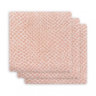 Jollein Monddoekje hydrofiel Snake pale pink (3pack)
