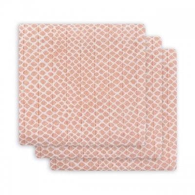Jollein Monddoekje hydrofiel Snake pale pink (3pack)
