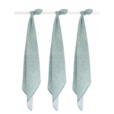     Jollein Hydrofiel multidoek small 70x70cm Snake ash green (3pack) 