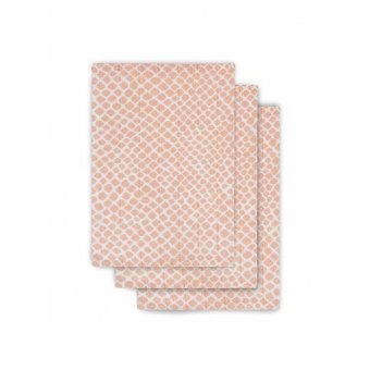 Jollein Hydrofiel washandje hydrofiel Snake pale pink (3pack) 