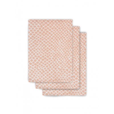 Jollein Hydrofiel washandje hydrofiel Snake pale pink (3pack) 