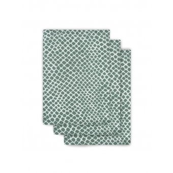 Jollein washandje hydrofiel Snake ash green (3pack)