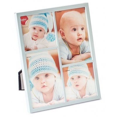 Baby fotolijst petit blauw 4 foto's 